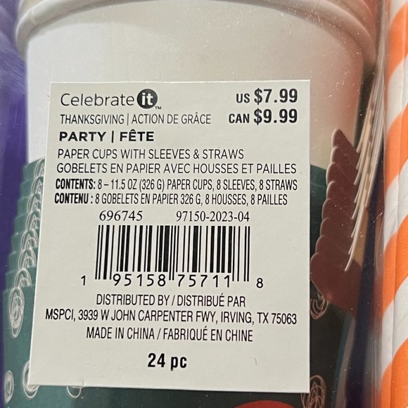 New 📌 64 Pieces Party Set Square Dinner Plates, Cups, Straws, Plastic Drinkware - Picture 4 of 9